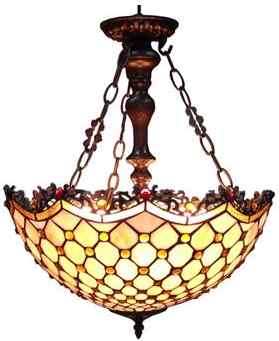 1120-18REV - handcrafted Tiffany stained glass lamp
