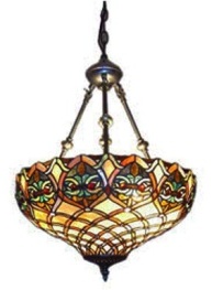16099REVHAN - handcrafted Tiffany stained glass lamp