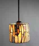 2T086 - handcrafted Tiffany stained glass lamp