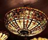 2X409 - handcrafted Tiffany stained glass lamp