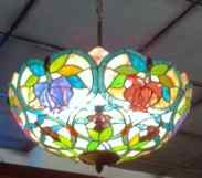 2X428 - handcrafted Tiffany stained glass lamp