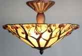 2X462 - handcrafted Tiffany stained glass lamp