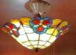 2X463 - handcrafted Tiffany stained glass lamp