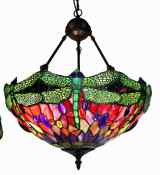 305C-16RHL - handcrafted Tiffany stained glass lamp