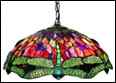 305C HANGING - handcrafted Tiffany stained glass lamp