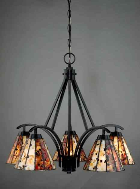 5V095 - handcrafted Tiffany stained glass lamp