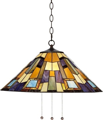 6F407 - handcrafted Tiffany stained glass lamp