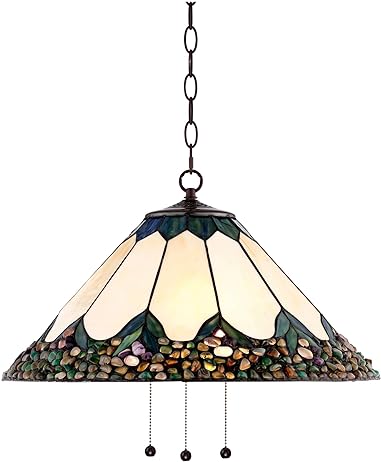 6F433 - handcrafted Tiffany stained glass lamp
