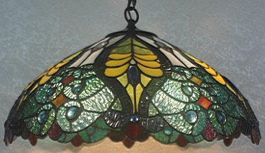7550-18HL - handcrafted Tiffany stained glass lamp