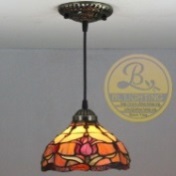 Tiffany Ceiling & Pendant Lamp - AM001HL08B - handcrafted Tiffany stained glass lamp