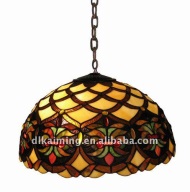 Tiffany Ceiling & Pendant Lamp - AM015HL12 - handcrafted Tiffany stained glass lamp