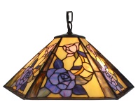Tiffany Ceiling & Pendant Lamp - AM053HL18 - handcrafted Tiffany stained glass lamp