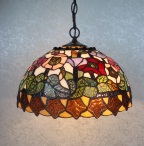 Tiffany Ceiling & Pendant Lamp - AM065HL14 - handcrafted Tiffany stained glass lamp
