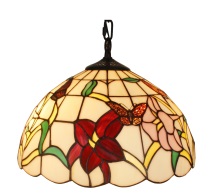 Tiffany Ceiling & Pendant Lamp - AM077HL14 - handcrafted Tiffany stained glass lamp
