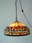 Tiffany Ceiling & Pendant Lamp - AM080HL16 - handcrafted Tiffany stained glass lamp
