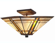 Tiffany Ceiling & Pendant Lamp - AM085CL14 - handcrafted Tiffany stained glass lamp