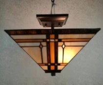 Tiffany Ceiling & Pendant Lamp - AM085CL14B - handcrafted Tiffany stained glass lamp