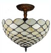 Tiffany Ceiling & Pendant Lamp - AM086CL16 - handcrafted Tiffany stained glass lamp