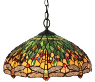 Tiffany Ceiling & Pendant Lamp - AM1027HL18 - handcrafted Tiffany stained glass lamp