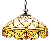Tiffany Ceiling & Pendant Lamp - AM1061HL16 - handcrafted Tiffany stained glass lamp