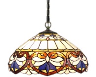 Tiffany Ceiling & Pendant Lamp - AM1062HL16 - handcrafted Tiffany stained glass lamp