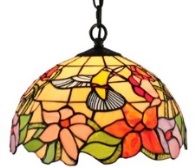 Tiffany Ceiling & Pendant Lamp - AM1082HL12 - handcrafted Tiffany stained glass lamp