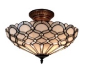 Tiffany Ceiling & Pendant Lamp - AM108CL17 - handcrafted Tiffany stained glass lamp