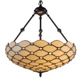 Tiffany Ceiling & Pendant Lamp - AM1117HL18 - handcrafted Tiffany stained glass lamp
