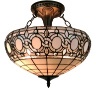 Tiffany Ceiling & Pendant Lamp - AM230HL16 - handcrafted Tiffany stained glass lamp