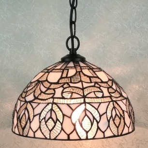 Tiffany Ceiling & Pendant Lamp - AM274HL12 - handcrafted Tiffany stained glass lamp