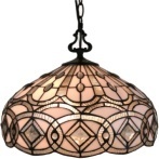Tiffany Ceiling & Pendant Lamp - AM295HL16B - handcrafted Tiffany stained glass lamp