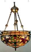 Tiffany Ceiling & Pendant Lamp - BR002RH - handcrafted Tiffany stained glass lamp