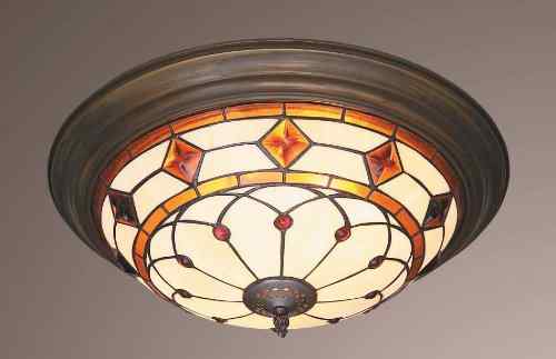 C132513 - handcrafted Tiffany stained glass lamp