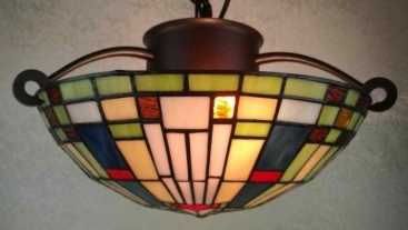 C141970 - handcrafted Tiffany stained glass lamp