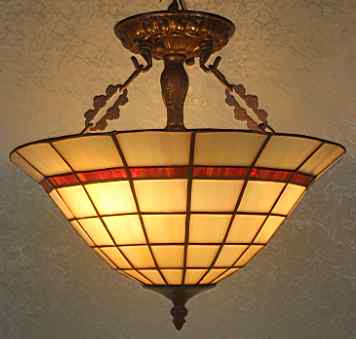 Tiffany Ceiling & Pendant Lamp - DY-14-5 - handcrafted Tiffany stained glass lamp