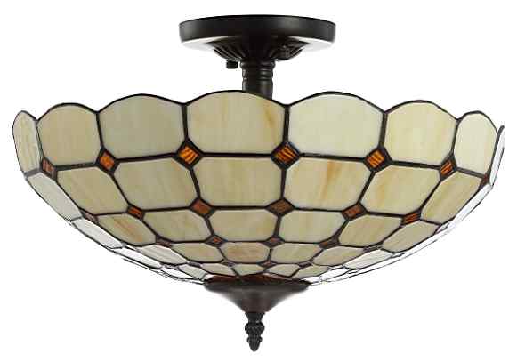 Tiffany Ceiling & Pendant Lamp - DY8028A - handcrafted Tiffany stained glass lamp
