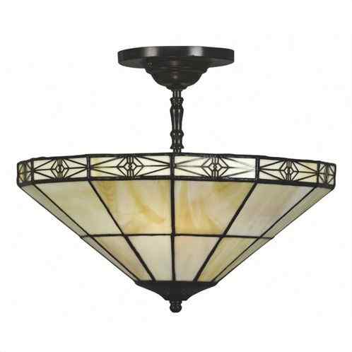 M113+12SF - handcrafted Tiffany stained glass lamp