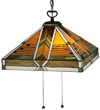 Tiffany Ceiling & Pendant Lamp - MS137-17-1-M47 - handcrafted Tiffany stained glass lamp