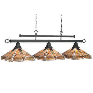Tiffany Ceiling & Pendant Lamp - MS137-20-1-M394 - handcrafted Tiffany stained glass lamp