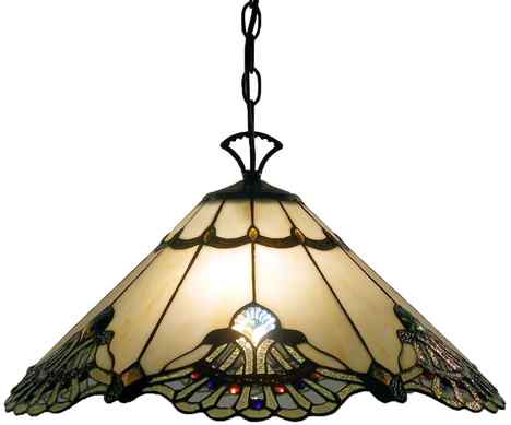 Tiffany Ceiling & Pendant Lamp - NSC201072-1H - handcrafted Tiffany stained glass lamp