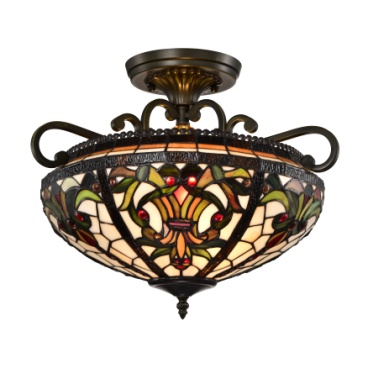 Tiffany Ceiling & Pendant Lamp - SC1116 - handcrafted Tiffany stained glass lamp