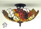 Tiffany Ceiling & Pendant Lamp - SC161420 - handcrafted Tiffany stained glass lamp