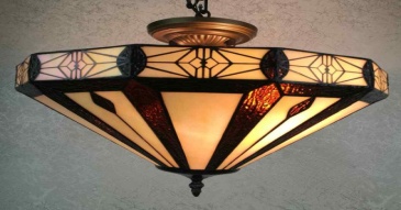 Tiffany Ceiling & Pendant Lamp - SC161968 - handcrafted Tiffany stained glass lamp