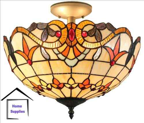 Tiffany Ceiling & Pendant Lamp - SC163121 - handcrafted Tiffany stained glass lamp