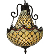 Tiffany Ceiling & Pendant Lamp - SG127-16-1-M384 - handcrafted Tiffany stained glass lamp