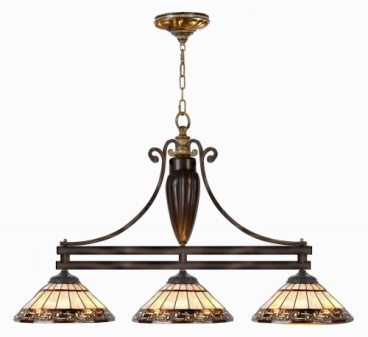 Tiffany Ceiling & Pendant Lamp - SG130-14R-1-M388 - handcrafted Tiffany stained glass lamp