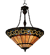 Tiffany Ceiling & Pendant Lamp - SG130-21-1-M389 - handcrafted Tiffany stained glass lamp