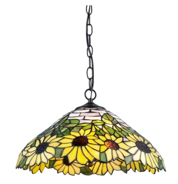 Tiffany Ceiling & Pendant Lamp - SG649-16-2-M47 - handcrafted Tiffany stained glass lamp