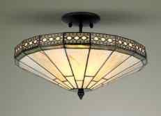Tiffany Ceiling & Pendant Lamp - TC16B306IV - handcrafted Tiffany stained glass lamp