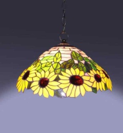 Tiffany Ceiling & Pendant Lamp - TF7026HAN - handcrafted Tiffany stained glass lamp